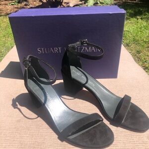 Stuart Weitzman Simple Black Suede 8.5N